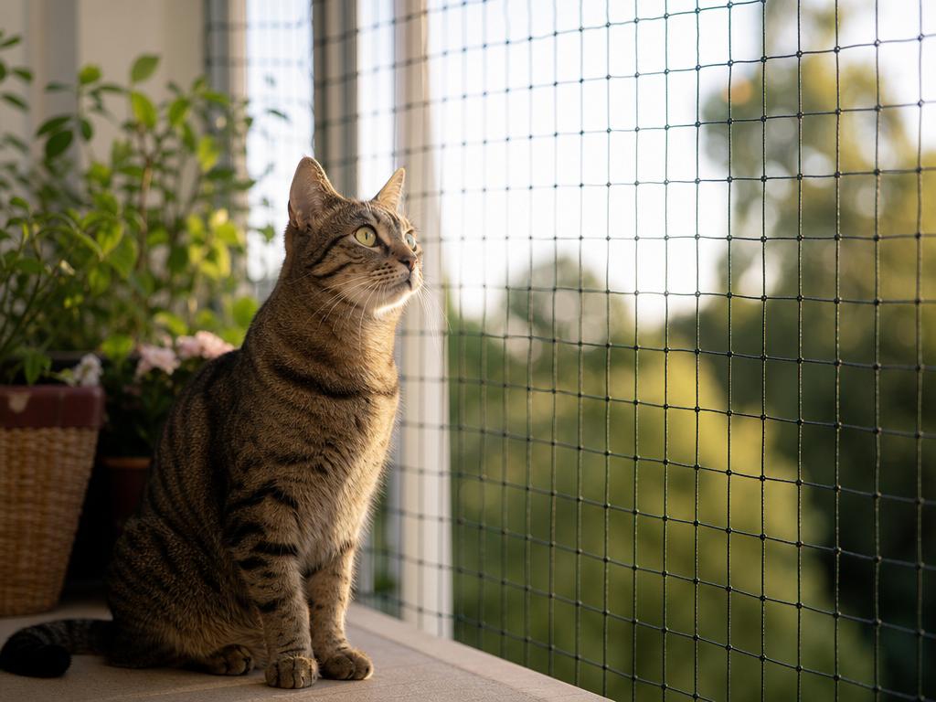 Bezpečný balkon pro kočku a jak správně nainstalovat ochrannou síť