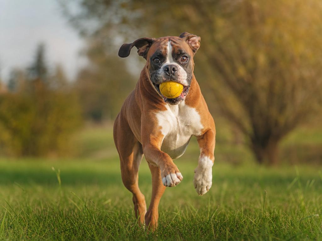 Boxer a jeho hravost která mu vydrží až do psího stáří