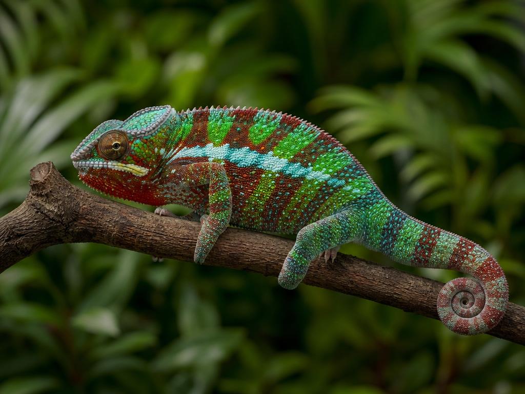 Chameleon a jeho schopnost měnit barvy a nároky na vlhkost prostředí