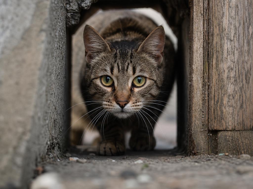 Jak kočičí vousky pomáhají určit zda se kočka vejde do úzkého otvoru