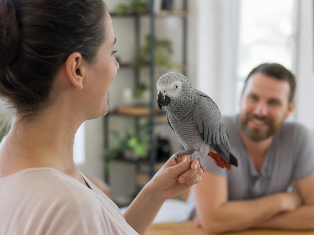 Jak naučit papouška aby se nefixoval pouze na jednoho člena rodiny