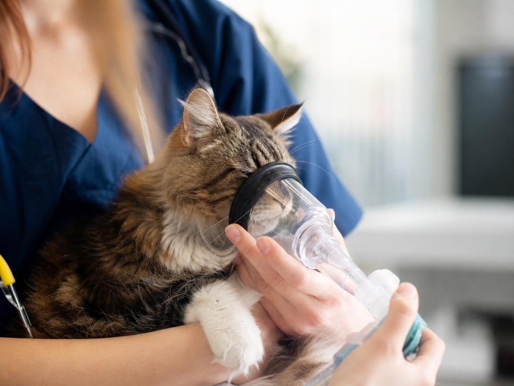 Kočičí astma a jak probíhá inhalace u koček pomocí speciálních masek