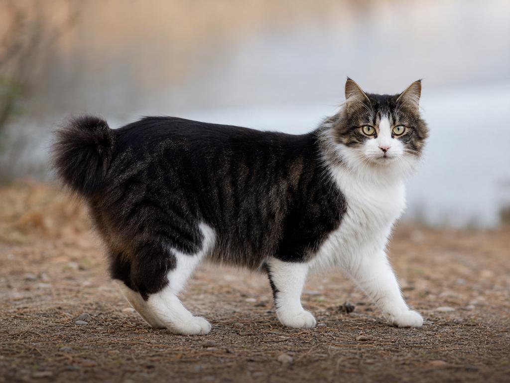 Kurilský bobtail a jeho přirozeně krátký ocas ve tvaru bambulky