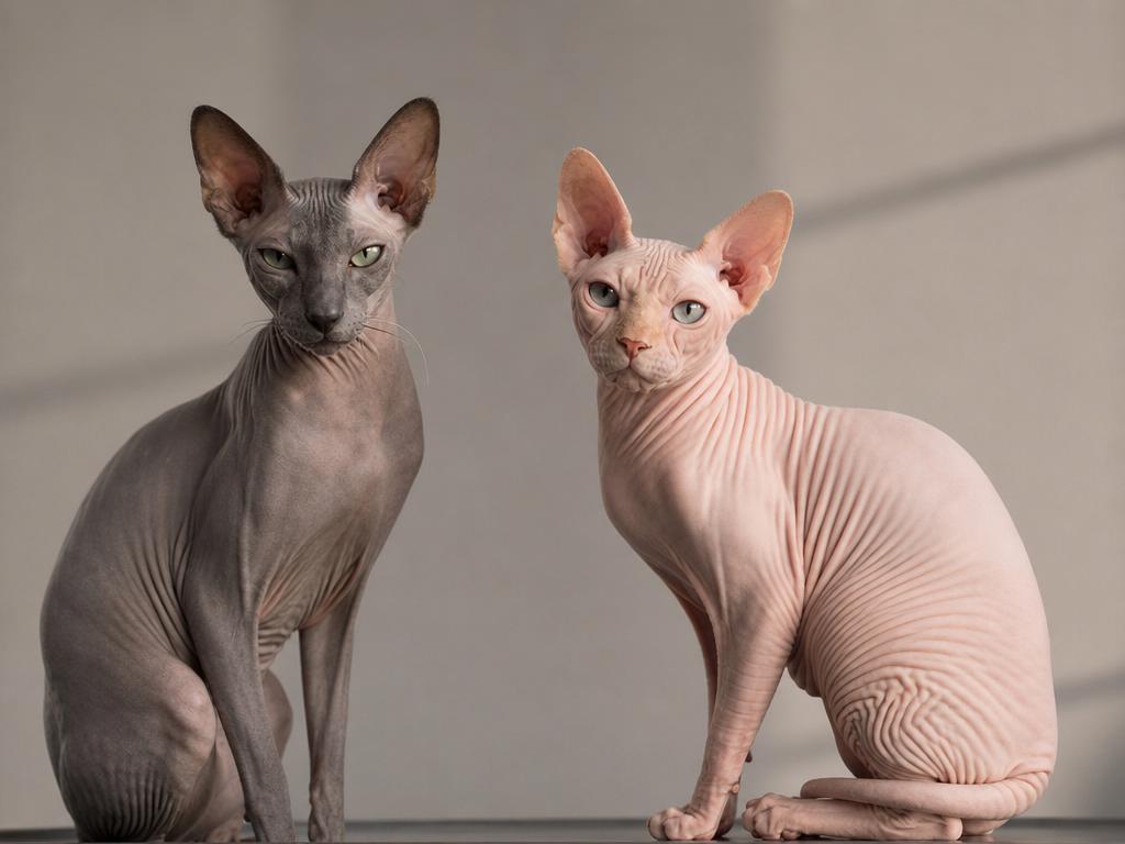 Peterbald a rozdíl mezi ním a klasikým sphynxem