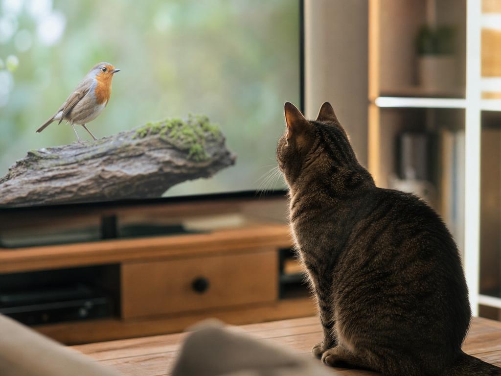 Proč kočky milují sledování ptáků v televizi a jak reagují na zvuk