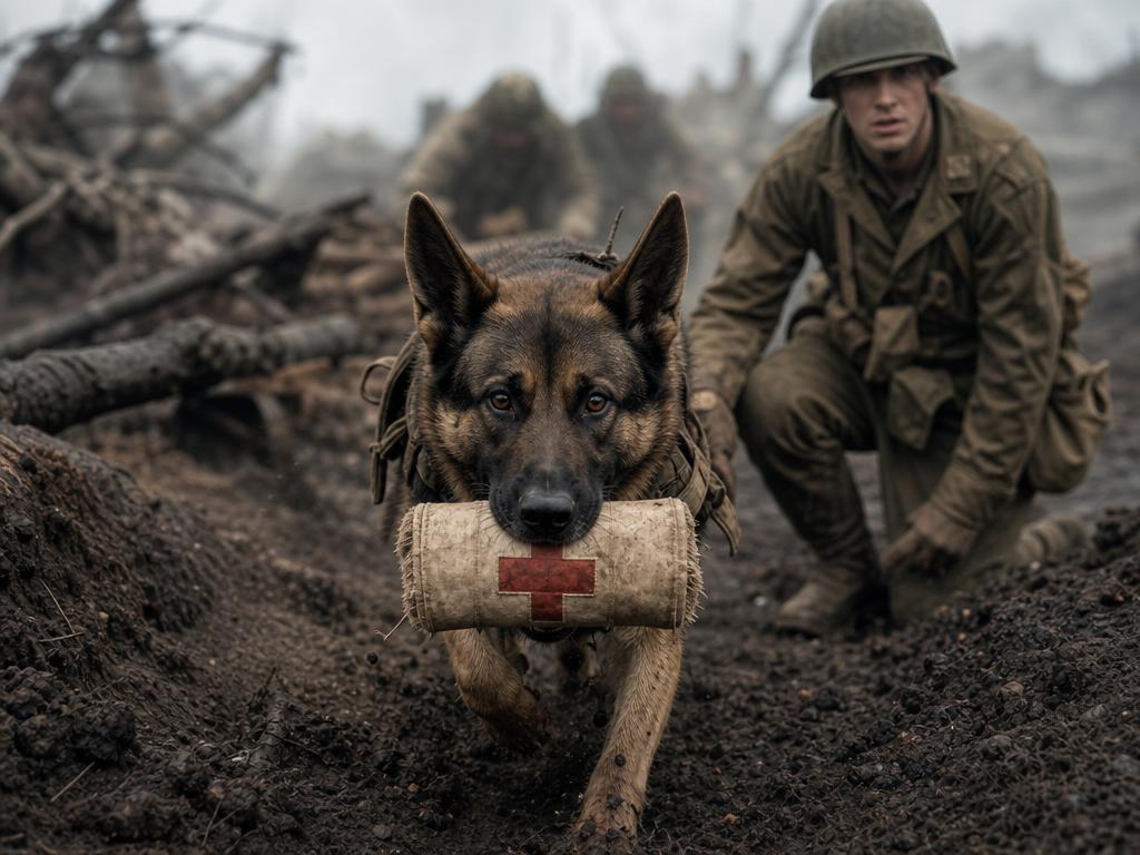 Role psů jako spojek a sanitářů v historii válečných konfliktů