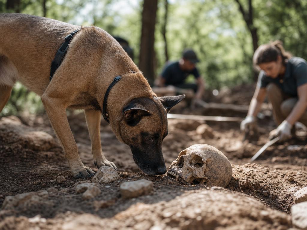 Role psů při archeologickém výzkumu a vyhledávání historických kosterních pozůstatků