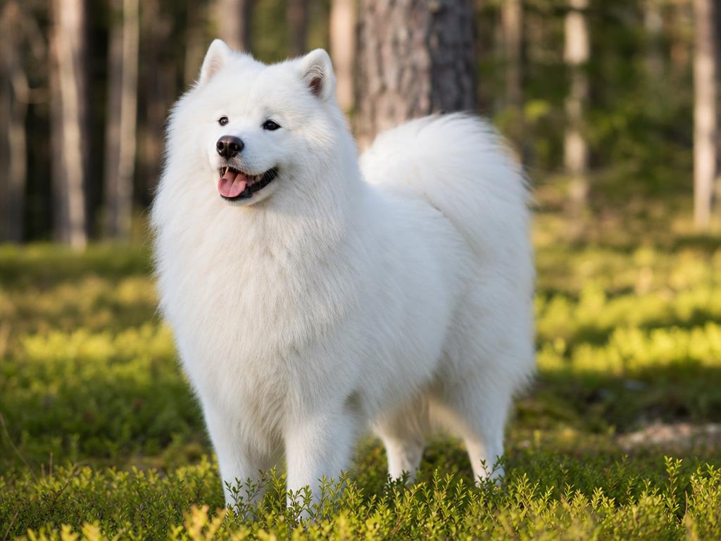 Samojed a péče o bílou psí srst